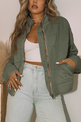 Quilted Zip-Up Jacket