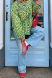Patchwork Button-Front Coat