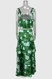 Elegant Floral Skirt Set