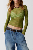 Elegant Lace Long-Sleeve Top
