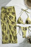 Floral Print Bikini Set with Cover-Up