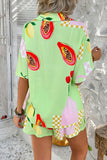 Fruit Print Short Sleeve Set