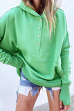 Casual Button-Up Hoodie Sweatshirt