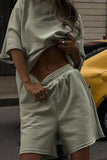 Relaxed Fit Short Set With Pocket Detail