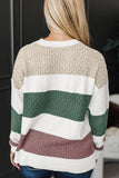 Striped Color Block Knit Sweater