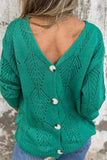 V-Neck Textured Knit Sweater