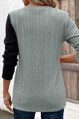 Asymmetrical Button-Up Blouse