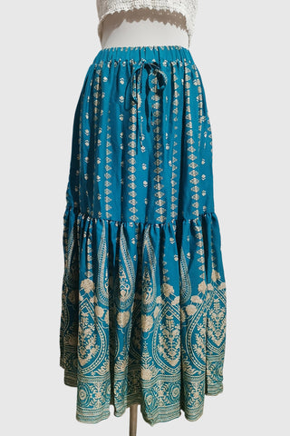 Elegant Paisley Maxi Skirt