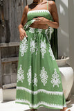 Boho Print Smocked Tank and Pants Set
