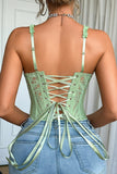 Lace Detail Bustier Top