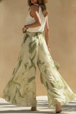 Halter Neck Floral Pants Set