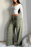 Striped Wide-Leg Casual Pants
