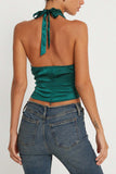 Lace-Trim Halter Camisole