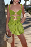 Starfish Embellished Layered Mini Dress