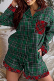 Plaid Patchwork Holiday Pajama Set