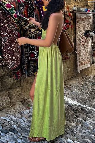 Halter Neck Cut-Out Casual Dress