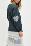 Elbow Patch Oversized Sweatshirt