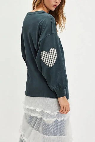 Elbow Patch Oversized Sweatshirt
