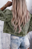 Studded Denim Jacket with Button Accents