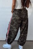 Drawstring Casual Camouflage Pants