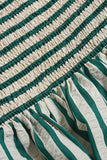 Strapless Striped Casual Dress