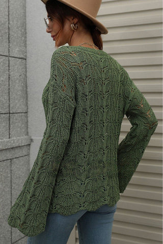 Elegant Lace Knit Sweater