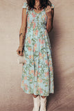 Floral Tiered Midi Dress