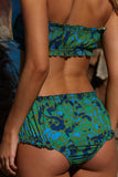 Striped Ruffle Bikini Set