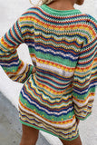 Multicolor Knit Sweater Dress