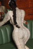 Snakeskin Patterned Jumpsuit