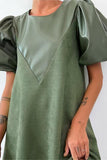 Puff Sleeve Casual Dress
