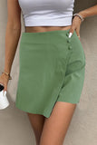 Asymmetrical Button Shorts