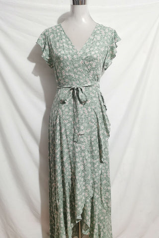 Flutter-Sleeve Wrap Dress