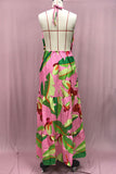 Halter Neck Tiered Maxi Dress