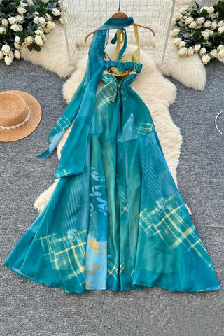 Halter Neck Casual Dress