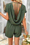 Open Back Draped Romper