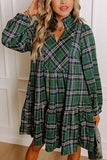 Plaid A-Line Casual Dress