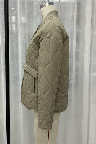 Quilted Button-Up Jacket