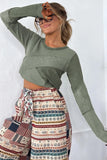 Lace Patchwork Long Sleeve Top