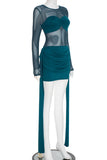 Elegant Sheer Evening Dress