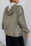 Striped Zip-Up Casual Jacket