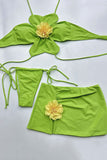 Floral Embellished Bikini Set