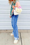 Versatile Zip-Front Colorblock Jacket