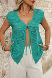 Crochet Tie Front Vest