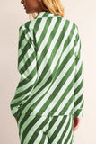Striped Button-Up Pants Set