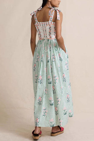 Floral Print Casual Maxi Dress