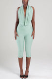 Draped Halter Jumpsuit