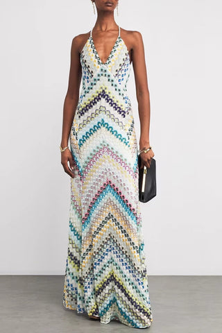 Bohemian Crochet Maxi Dress