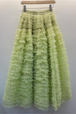 Ruffled Midi Casual Skirt