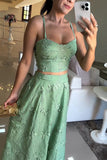 Patterned Two-Piece Skirt Set
